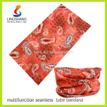 High quality Wholesale custom paisley multifunction polyester bandana digital printed fabric multi scarf